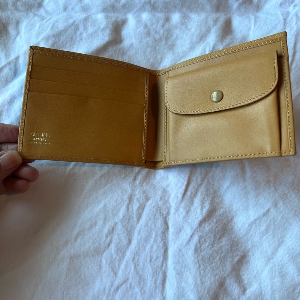 Celine Brown Leather Wallet with Monogram Pattern - Picture 3 of 3